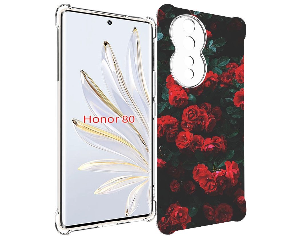 Чехол MyPads розы-в-листьях для Honor 80, Прозрачный, Tocco 
Чехол MyPads розы-в-листьях для Honor 80, Прозрачный, Tocco
