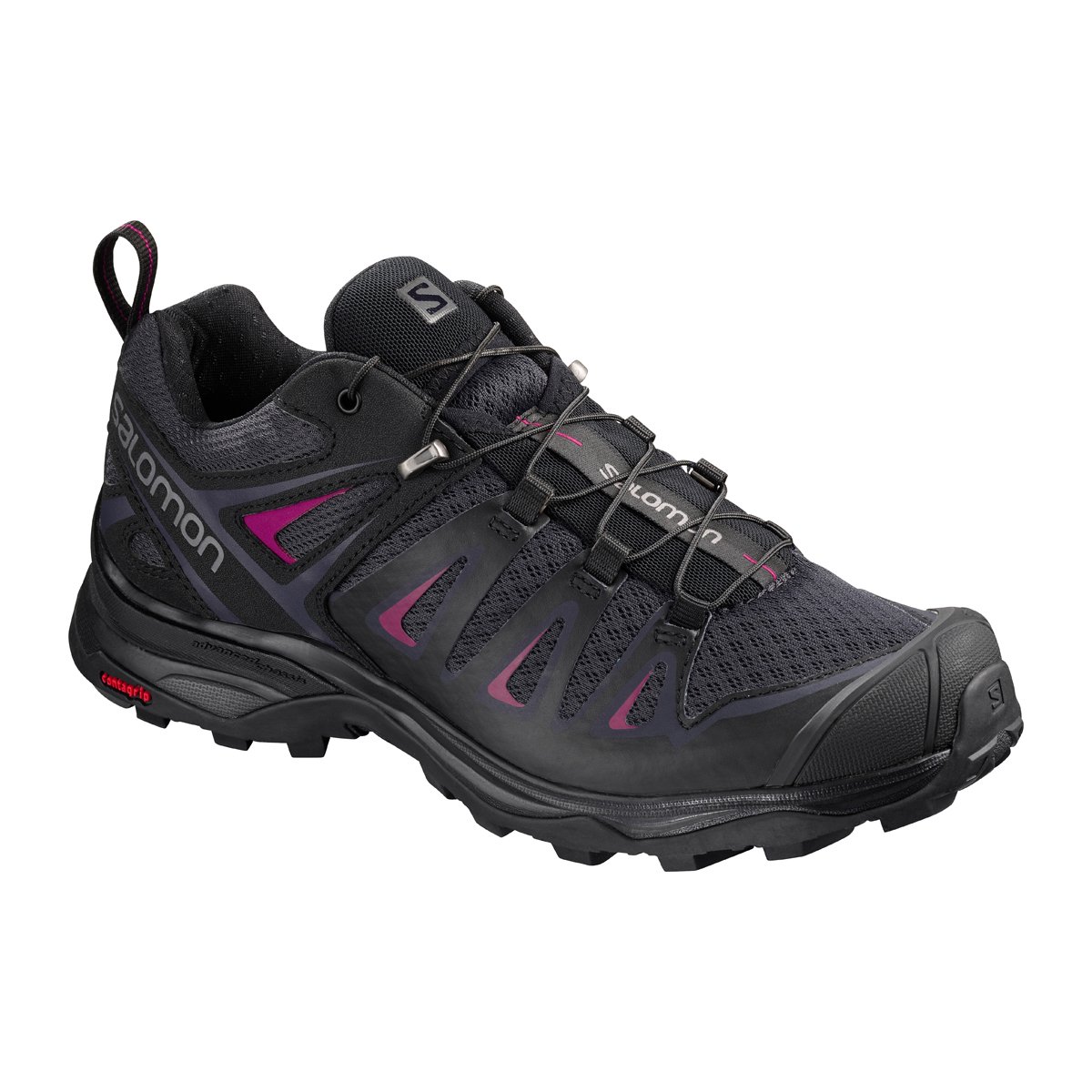фото Ботинки salomon x ultra 3 w, graphite/black/beet red, 4.5 uk