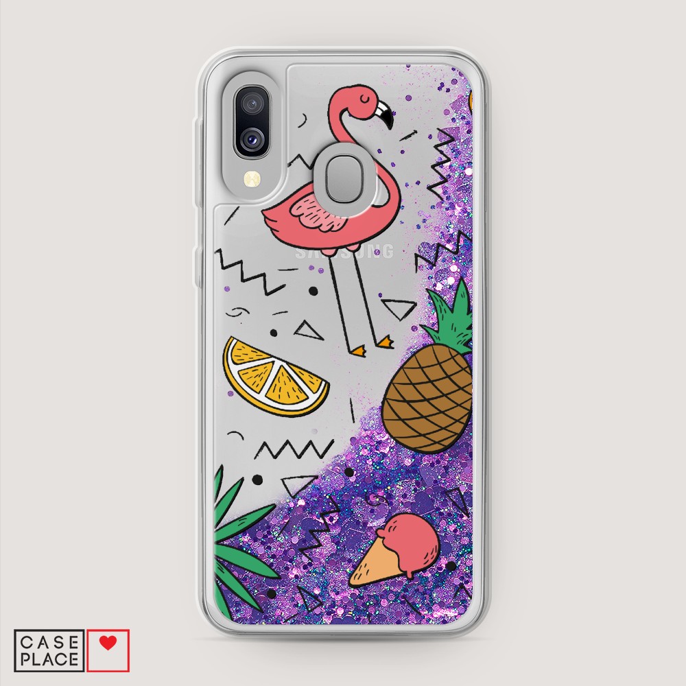 Жидкий чехол с блестками "Гавайский фон" на Samsung Galaxy A40
Жидкий чехол с блестками "Гавайский фон" на Samsung Galaxy A40