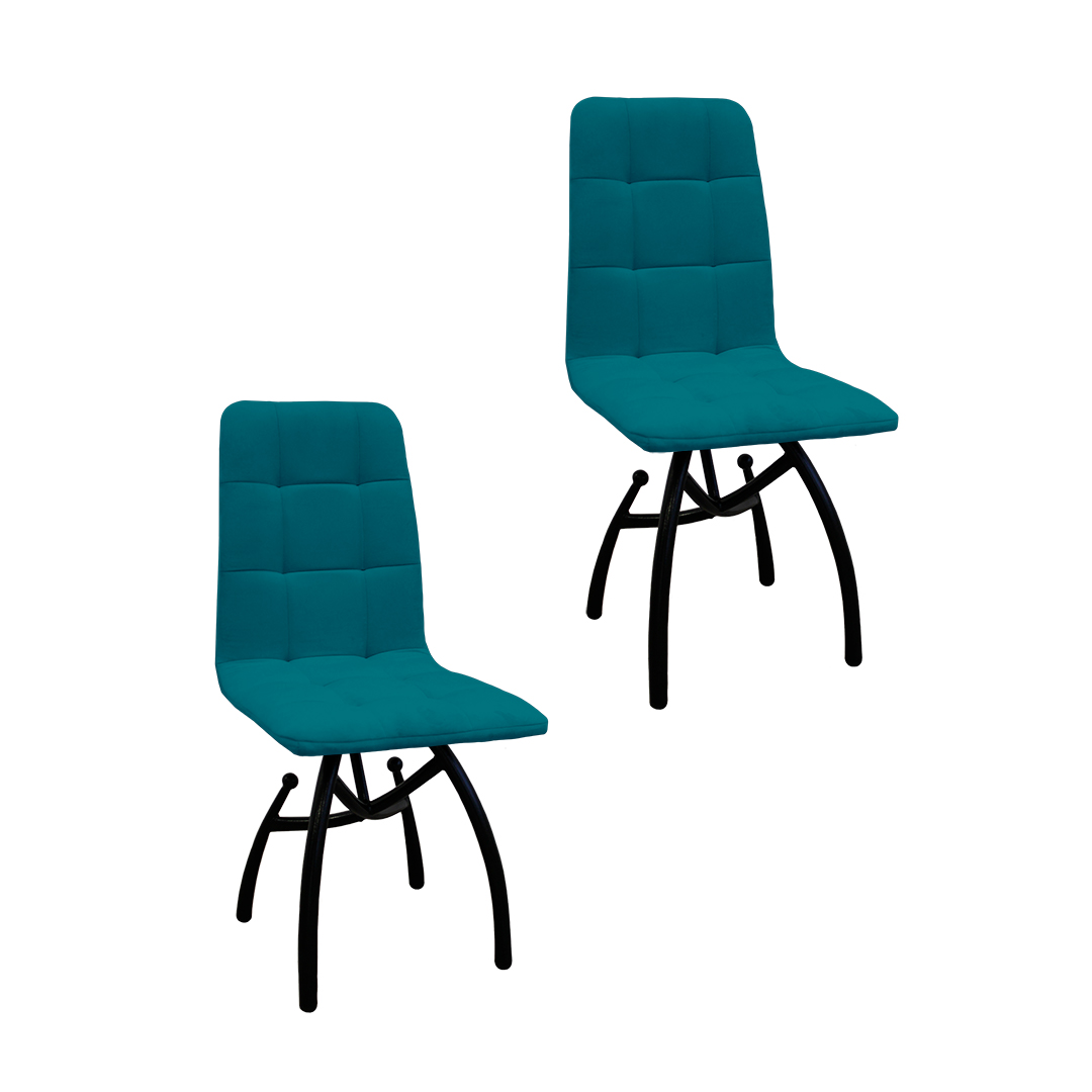 фото Комплект стульев m-group леон шарики аквамарин,14030451 черные ножки 2 шт