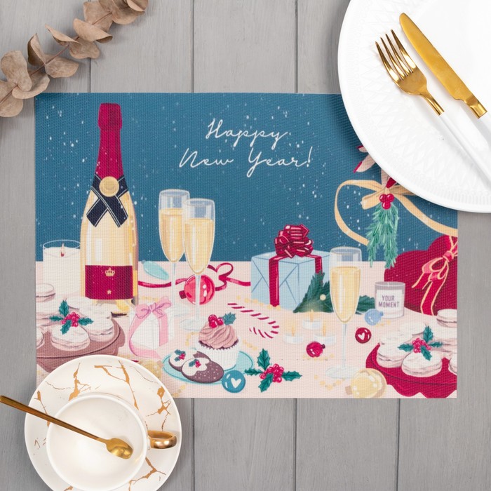 Салфетка на стол "Happy new year", ПВХ, 40*29 см, Разноцветный, Сервировка для новогоднего стола
Салфетка на стол "Happy new year", ПВХ, 40*29 см, Разноцветный, Сервировка для новогоднего стола