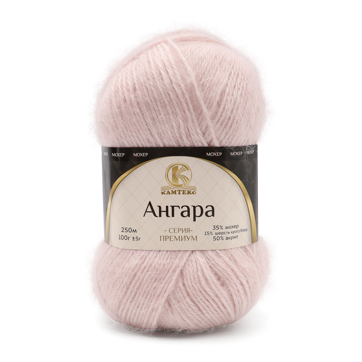 Пряжа Камтекс Ангара 100гр. 250м. (35% мохер, 15% шерсть кроссбред, 50% акрил) (067 пудра), Розовый
Пряжа Камтекс Ангара 100гр. 250м. (35% мохер, 15% шерсть кроссбред, 50% акрил) (067 пудра), Розовый