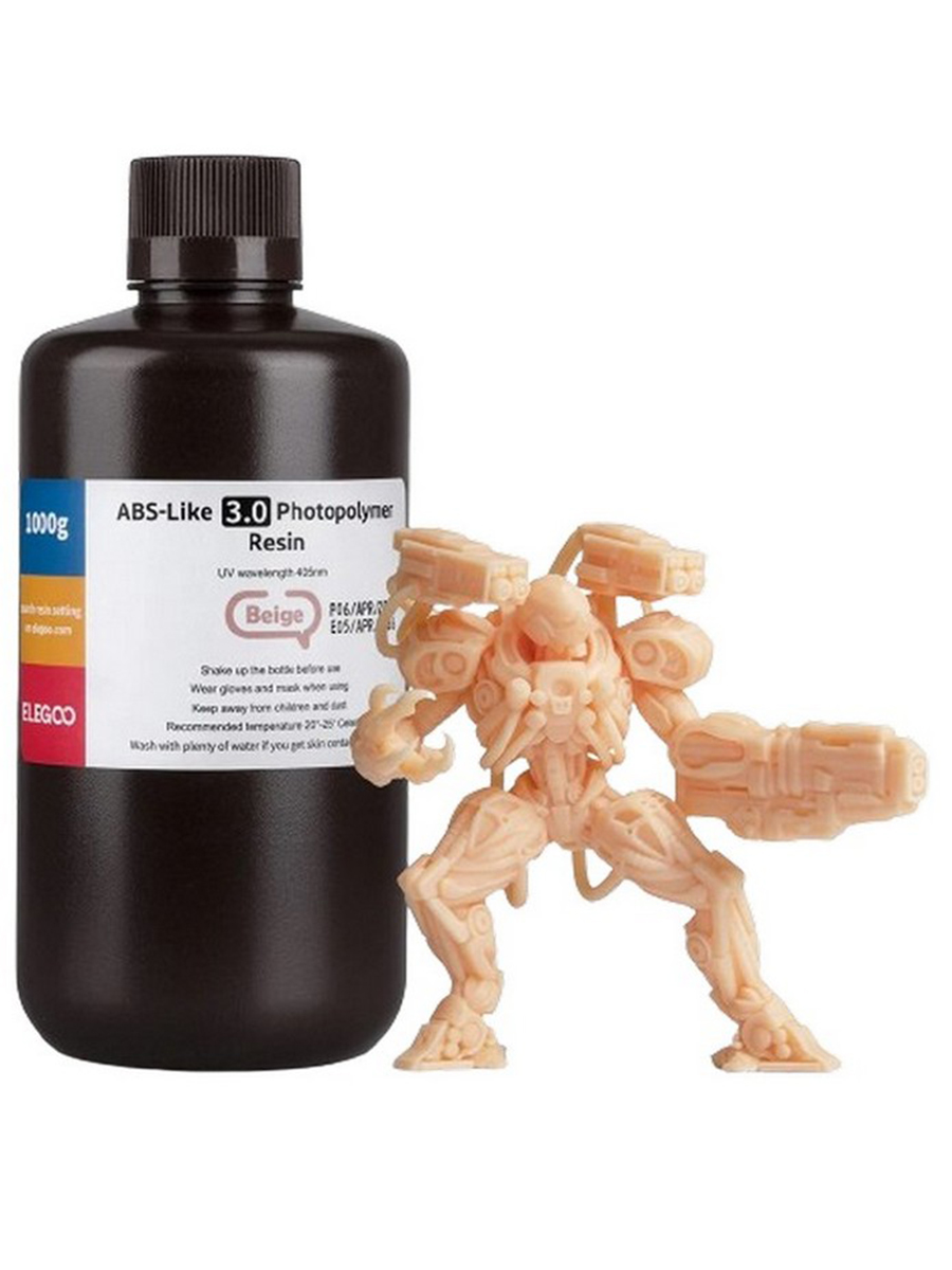 Фотополимерная смола Elegoo ABS-like Resin V3.0 Colored (Бежевый, 1 л), ABS-like Resin V3.0 Colored
Фотополимерная смола Elegoo ABS-like Resin V3.0 Colored (Бежевый, 1 л), ABS-like Resin V3.0 Colored