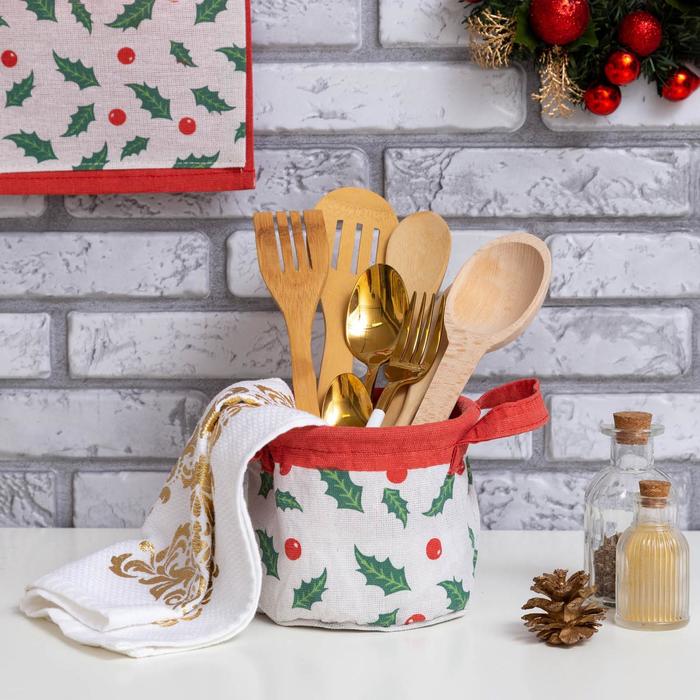 Текстильная корзинка "Новый Год" 14х12см, Новогоднее настроение
Текстильная корзинка "Новый Год" 14х12см, Новогоднее настроение