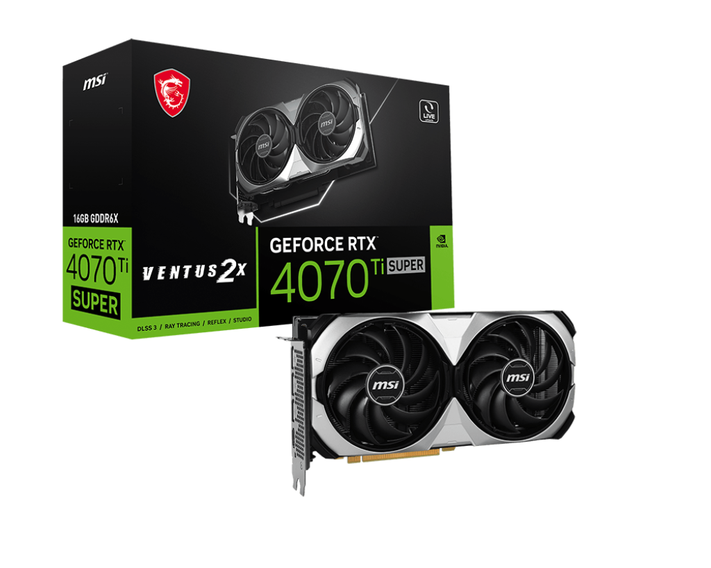 Видеокарта MSI NVIDIA GeForce RTX 4070 Ti SUPER VENTUS 2X, Черный, GeForce RTX 4070 Ti SUPER VENTUS 2X
Видеокарта MSI NVIDIA GeForce RTX 4070 Ti SUPER VENTUS 2X, Черный, GeForce RTX 4070 Ti SUPER VENTUS 2X