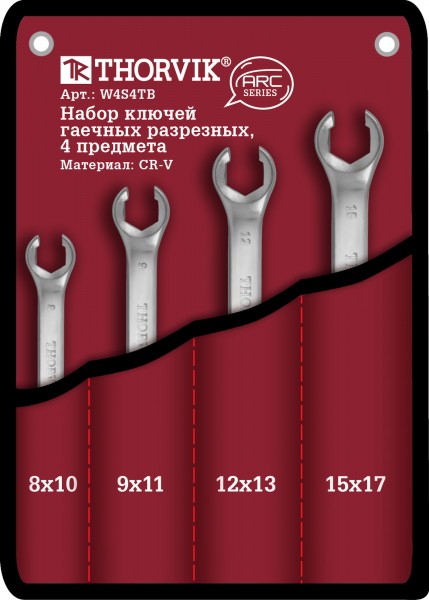 Набор ключей гаечных разрезных серии ARC в сумке, 8-17 мм, 4 предмета W4S4TB Thorvik, 526
Набор ключей гаечных разрезных серии ARC в сумке, 8-17 мм, 4 предмета W4S4TB Thorvik, 526