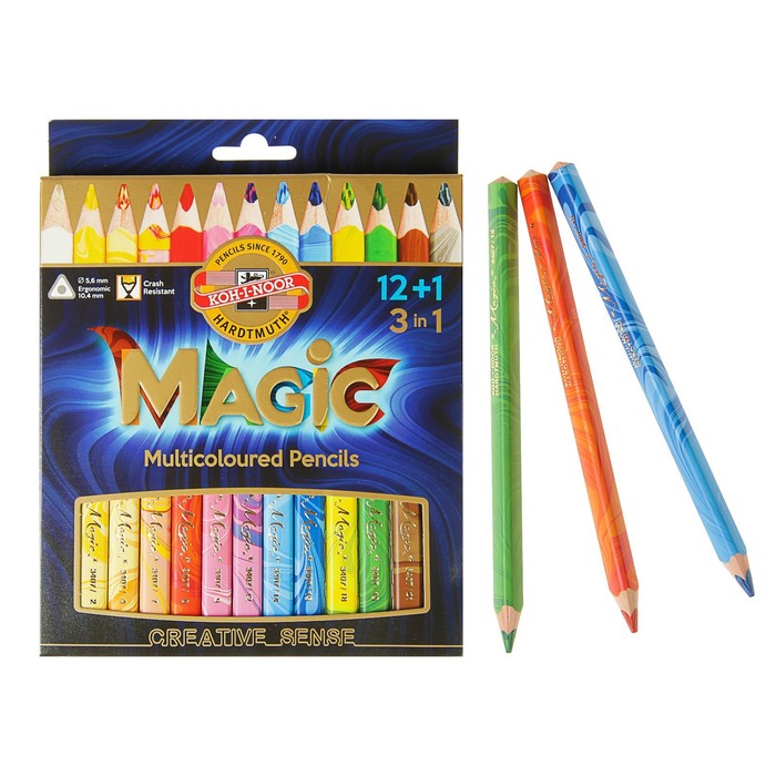 Карандаши 13 цветов 5.6 мм Koh-I-Noor Magic 3408, с многоцветным грифелем, корпус микс, L=
Карандаши 13 цветов 5.6 мм Koh-I-Noor Magic 3408, с многоцветным грифелем, корпус микс, L=