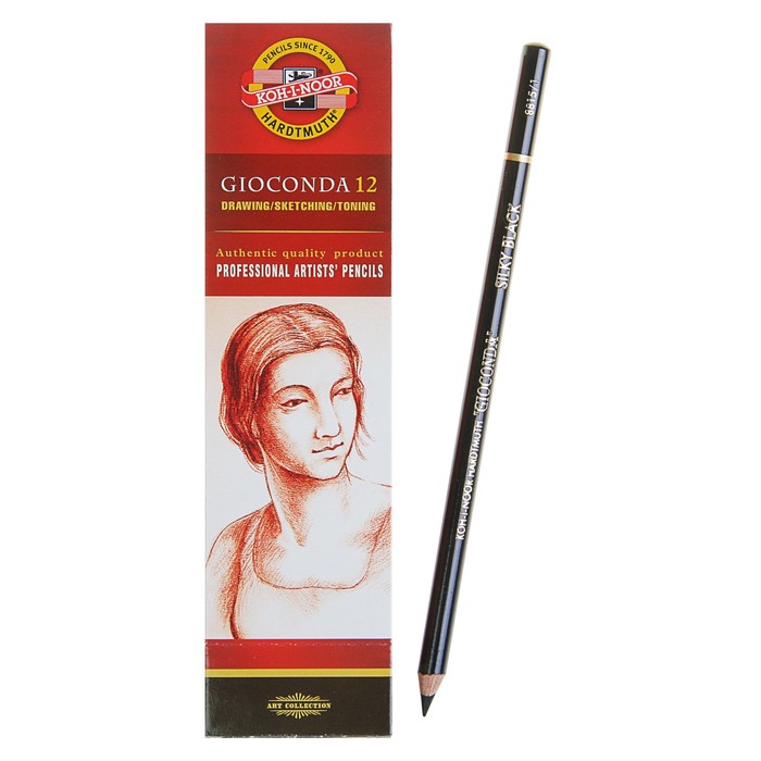 Карандаш художественный чернографитный 4.2 мм, Koh-I-Noor GIOCONDA SILKY 8815 soft, чёрный, GIOCONDA
Карандаш художественный чернографитный 4.2 мм, Koh-I-Noor GIOCONDA SILKY 8815 soft, чёрный, GIOCONDA