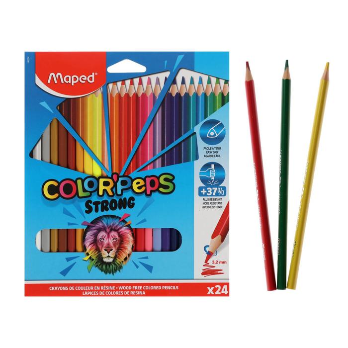 Карандаши 24 цвета Maped Color Peps Strong пластиковые, повышенной прочности, европодвес
Карандаши 24 цвета Maped Color Peps Strong пластиковые, повышенной прочности, европодвес