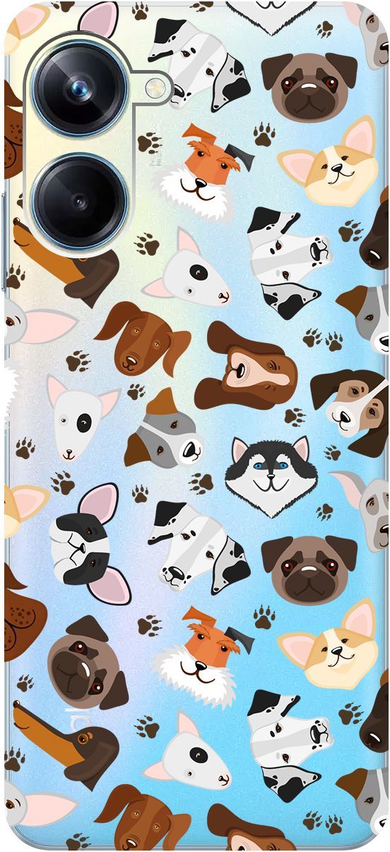 Силиконовый чехол на Realme 10 Pro "Dogs Pattern" прозрачный, Прозрачный;коричневый, 158598
Силиконовый чехол на Realme 10 Pro "Dogs Pattern" прозрачный, Прозрачный;коричневый, 158598