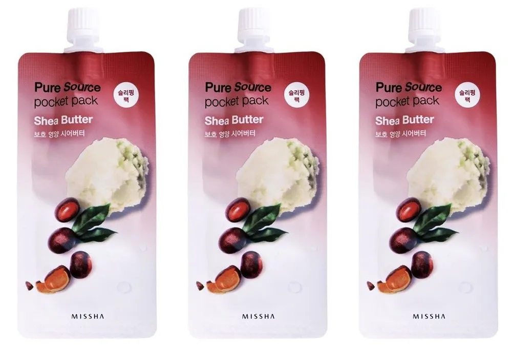 Маска для лица Missha Pure Source Pocket pack Shea Butter ночная с маслом ши 10 мл 3 шт, Pure Source Pocket pack Shea Butter
Маска для лица Missha Pure Source Pocket pack Shea Butter ночная с маслом ши 10 мл 3 шт, Pure Source Pocket pack Shea Butter