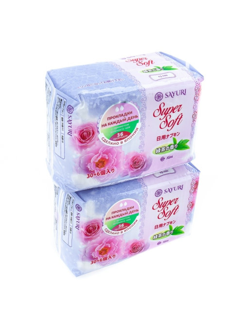 Прокладки ежедневные гигиенические SayuriSuper Soft с ароматом зеленого чая 15 см 2 шт, PG56551
Прокладки ежедневные гигиенические SayuriSuper Soft с ароматом зеленого чая 15 см 2 шт, PG56551