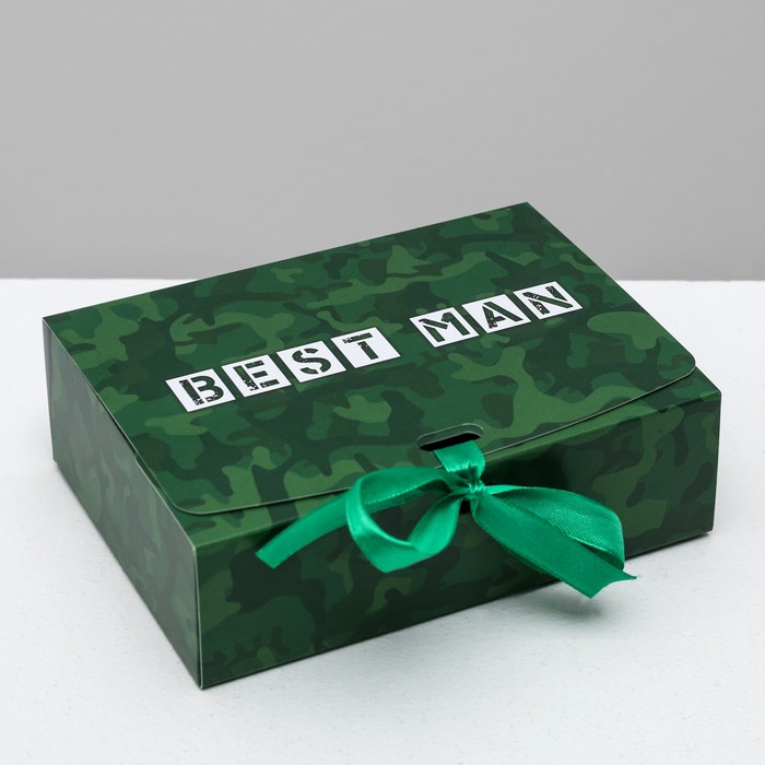 Коробка подарочная Дарите Счастье Best man 16,5 х 12,5 х 5 см, Зеленый, Подарочная упаковка 23 февраля
Коробка подарочная Дарите Счастье Best man 16,5 х 12,5 х 5 см, Зеленый, Подарочная упаковка 23 февраля