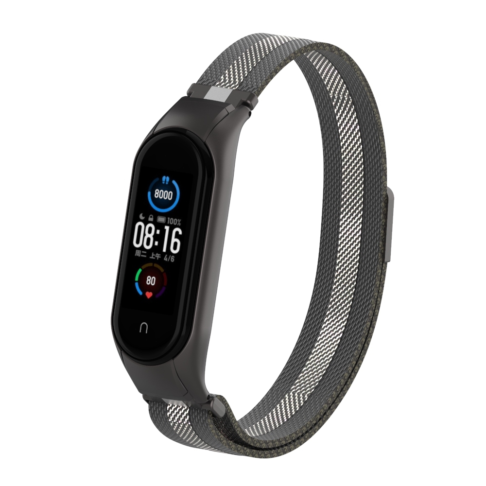 Ремешок миланcкий из нержавеющей стали для Xiaomi Mi Band 5 (23), черный+белая полоса, на
Ремешок миланcкий из нержавеющей стали для Xiaomi Mi Band 5 (23), черный+белая полоса, на