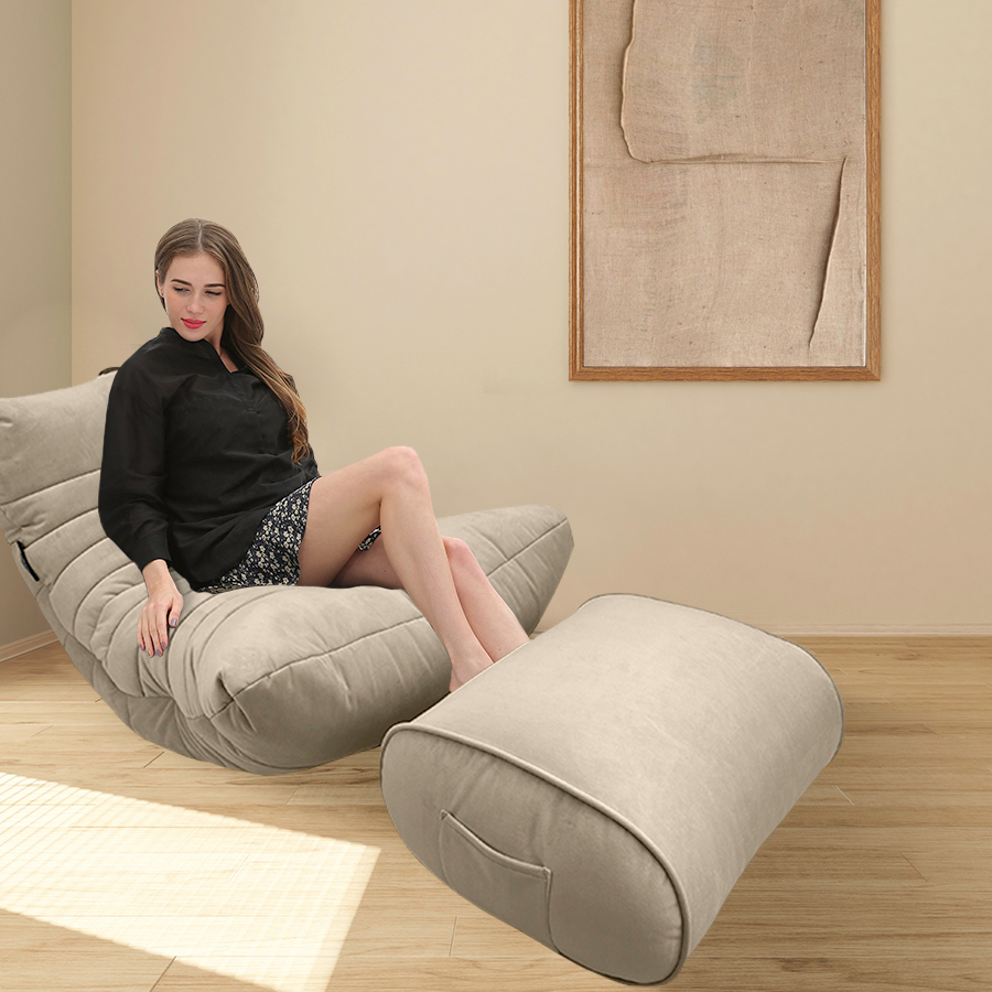 Кресло-мешок для отдыха дома с оттоманкой aLounge - Acoustic Lounge - Eco Weave (Велюр), Бежевый, Acoustic Lounge
Кресло-мешок для отдыха дома с оттоманкой aLounge - Acoustic Lounge - Eco Weave (Велюр), Бежевый, Acoustic Lounge