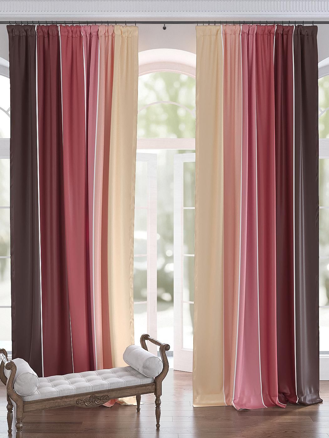 Комплекты штор AT HOME / шторы в комнату 150х280 см / Фриони (ягодный), 750413 
Комплекты штор AT HOME / шторы в комнату 150х280 см / Фриони (ягодный), 750413