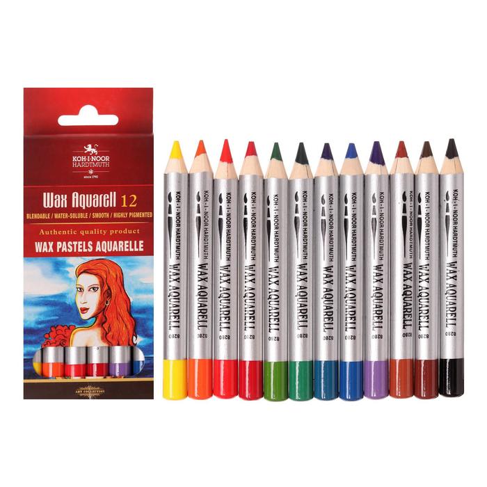 Карандаши восковые акварельные Koh-I-Noor 8282 12 цветов, картонная упаковка, европодвес
Карандаши восковые акварельные Koh-I-Noor 8282 12 цветов, картонная упаковка, европодвес