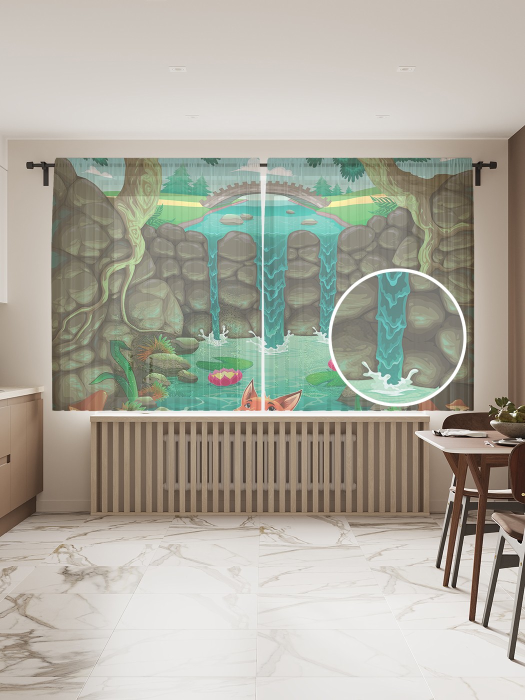 Фототюль JoyArty "Лис у озера", 145x180 см (2 полотна со шторной лентой + 50 крючков), Лис у озера
Фототюль JoyArty "Лис у озера", 145x180 см (2 полотна со шторной лентой + 50 крючков), Лис у озера