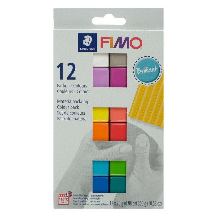 Полимерная глина запекаемая набор FIMO soft «Бриллиантовые цвета», 12 цветов по 25 г, Разноцветный, FIMO soft
Полимерная глина запекаемая набор FIMO soft «Бриллиантовые цвета», 12 цветов по 25 г, Разноцветный, FIMO soft