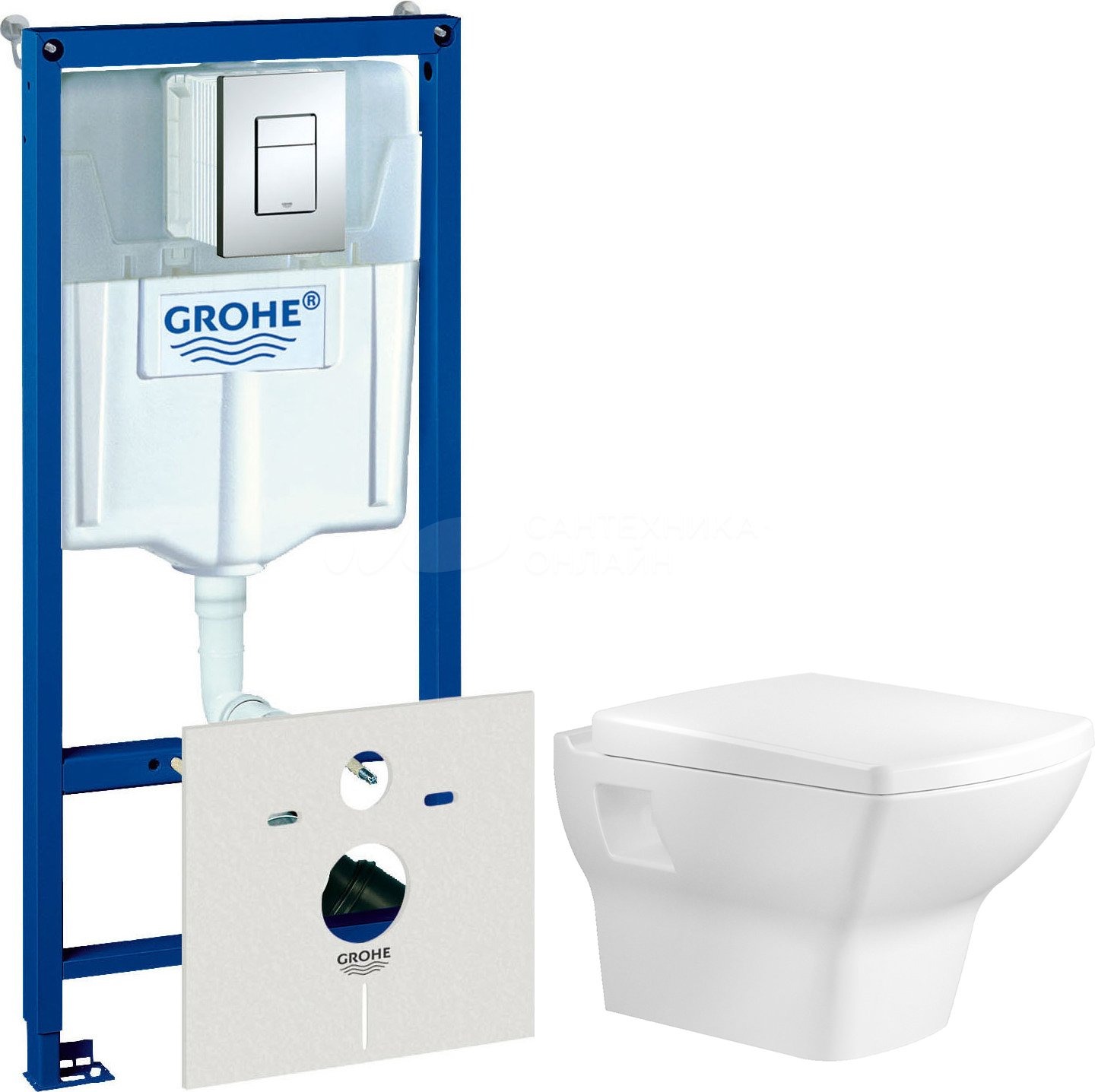 Комплект Инсталляция Grohe Rapid SL 4 в 1 с кнопкой смыва + Унитаз подвесной Bien Dor, Dor DRKA050AMVP0W3000
Комплект Инсталляция Grohe Rapid SL 4 в 1 с кнопкой смыва + Унитаз подвесной Bien Dor, Dor DRKA050AMVP0W3000
