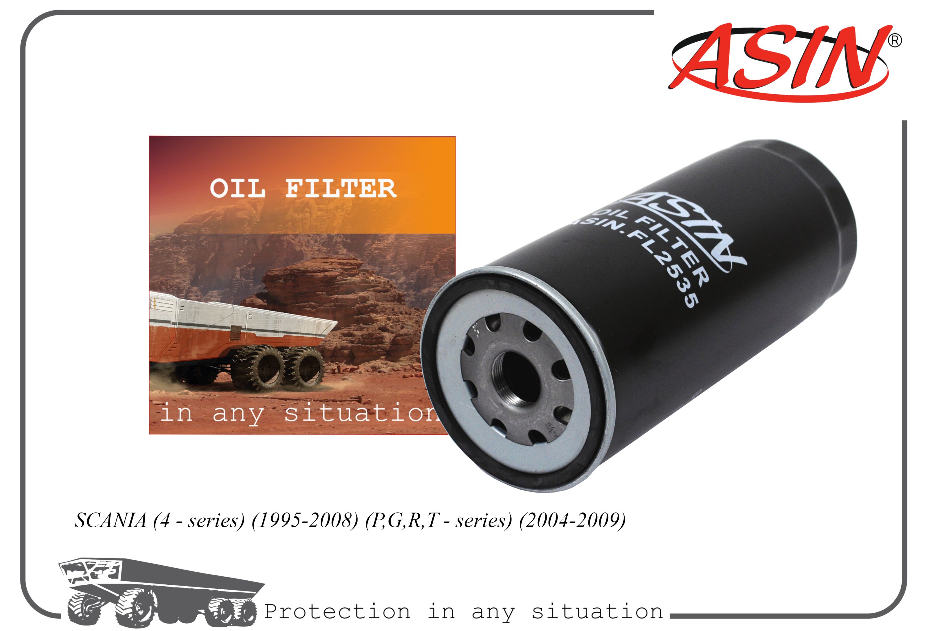 Фильтр масляный ASIN.FL2535 SCANIA (4 - series) (1995-2008) (P,G,R,T - series) (2004-2009
Фильтр масляный ASIN.FL2535 SCANIA (4 - series) (1995-2008) (P,G,R,T - series) (2004-2009