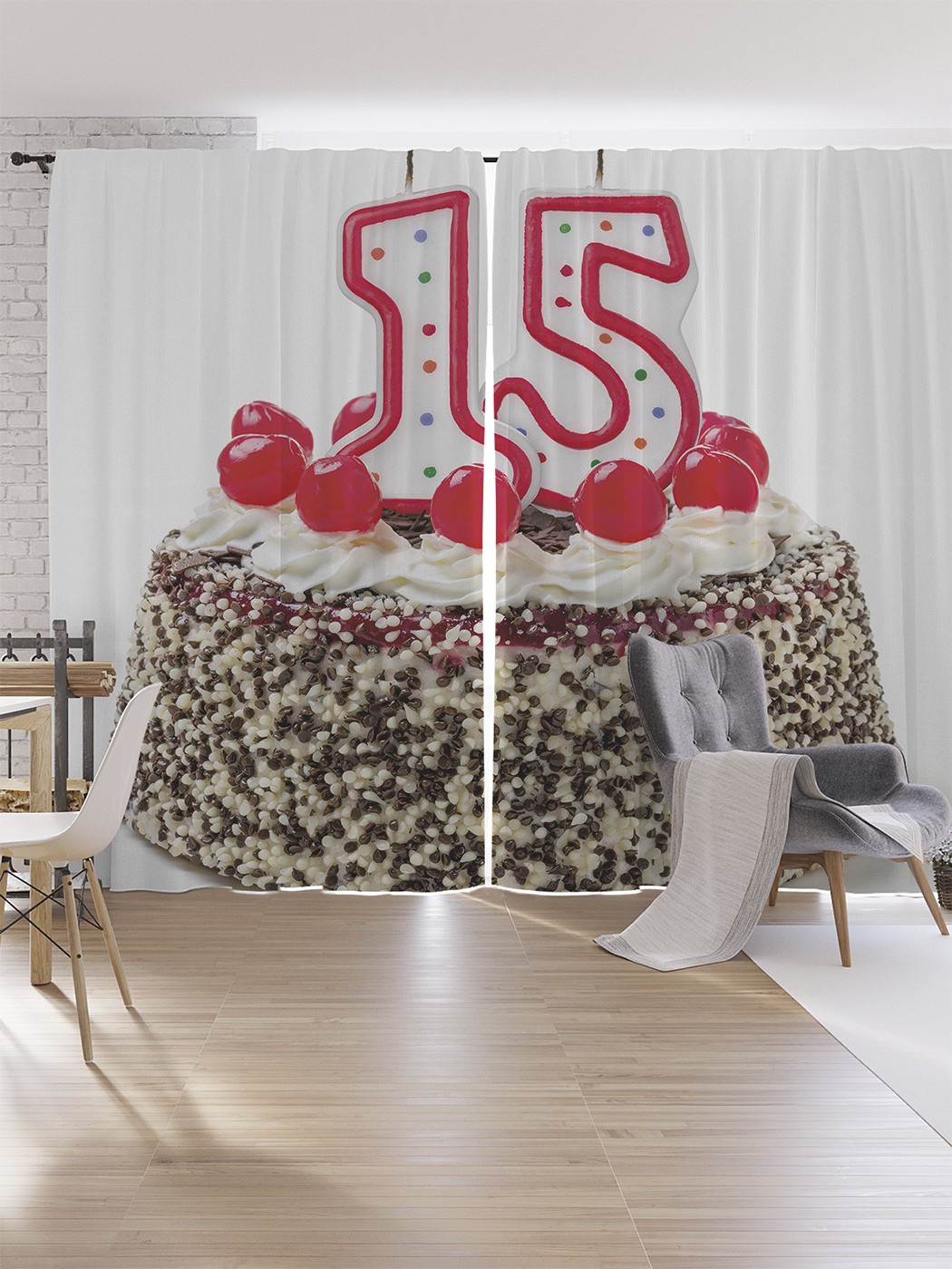 Шторы под лён JoyArty "Клубничный торт", серия Oxford DeLux, 340х265 см, Клубничный торт
Шторы под лён JoyArty "Клубничный торт", серия Oxford DeLux, 340х265 см, Клубничный торт