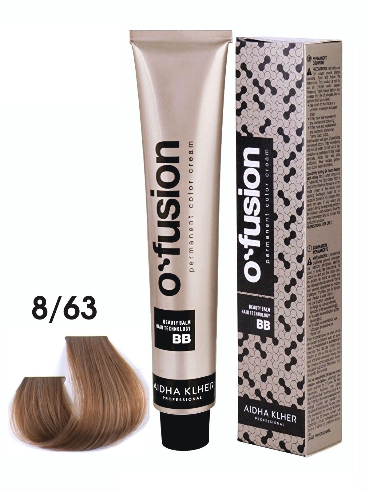 Профессиональная краска для волос Aidha Klher O'fusion BB-hair technology, тон 8/63, 100мл, ofusion_bb
Профессиональная краска для волос Aidha Klher O'fusion BB-hair technology, тон 8/63, 100мл, ofusion_bb