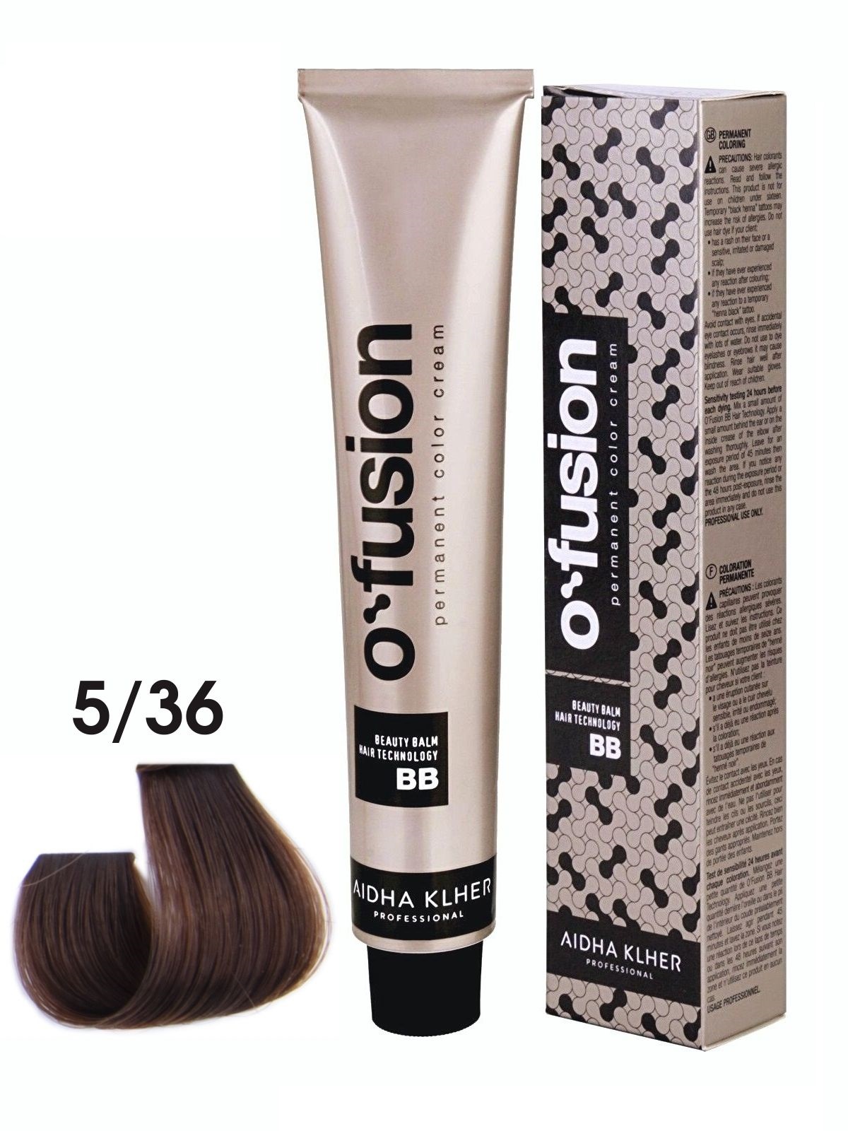 Профессиональная краска для волос Aidha Klher O'fusion BB-hair technology, тон 5/36, 100мл, ofusion_bb
Профессиональная краска для волос Aidha Klher O'fusion BB-hair technology, тон 5/36, 100мл, ofusion_bb