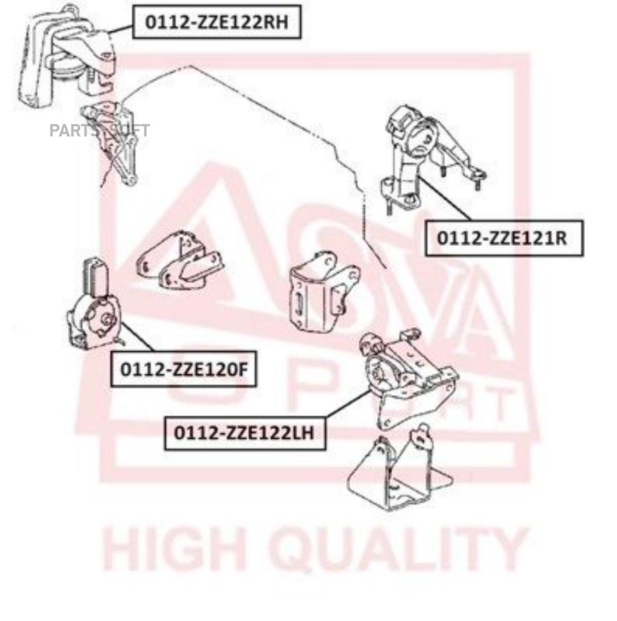 Опора двигателя ASVA 0112ZZE120F передняя, Toyota Corolla Ce120, Nze12, Zze12 2000-2008
Опора двигателя ASVA 0112ZZE120F передняя, Toyota Corolla Ce120, Nze12, Zze12 2000-2008