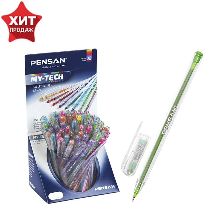 Ручка шариковая масляная Pensan "My-Tech Colored", 8 ярких цветов, микс, узел 0,7 мм, дисп, My-Tech
Ручка шариковая масляная Pensan "My-Tech Colored", 8 ярких цветов, микс, узел 0,7 мм, дисп, My-Tech