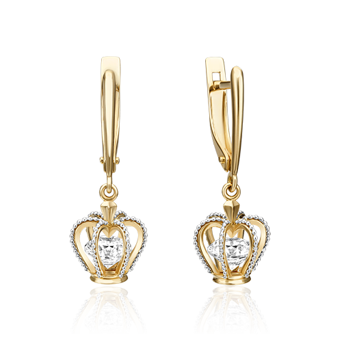 Серьги подвески из комбинированного золоа PLATINA jewelry 02-4539-00, фианит, 02-4539-00
Серьги подвески из комбинированного золоа PLATINA jewelry 02-4539-00, фианит, 02-4539-00