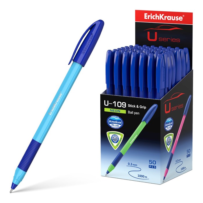 Ручка шариковая ErichKrause U-109 Neon Stick&Grip. узел 1.0 мм, корпус микс трехгранный, ч, U-serias
Ручка шариковая ErichKrause U-109 Neon Stick&Grip. узел 1.0 мм, корпус микс трехгранный, ч, U-serias