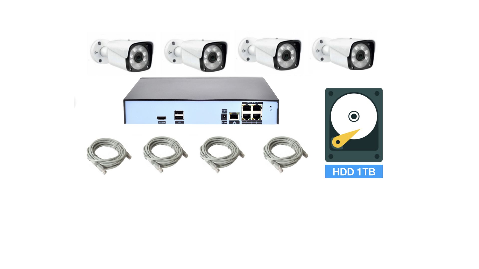 Полный IP POE комплект видеонаблюдения на 4 камеры (KIT4IPPOE20MB3_HDD1TB_UTP-2), KIT4IPPOE20MB3_HDD1TB_UTP-2
Полный IP POE комплект видеонаблюдения на 4 камеры (KIT4IPPOE20MB3_HDD1TB_UTP-2), KIT4IPPOE20MB3_HDD1TB_UTP-2