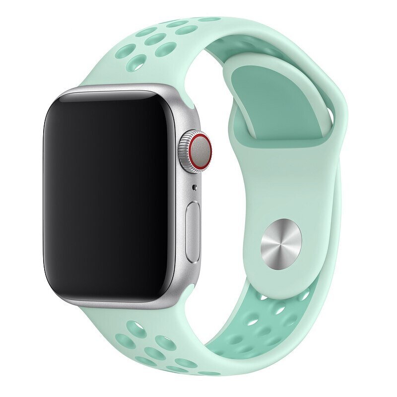 Ремешок силиконовый перфорированный NK для Apple Watch 38/40мм (40), светло-мятный+зеленый
Ремешок силиконовый перфорированный NK для Apple Watch 38/40мм (40), светло-мятный+зеленый