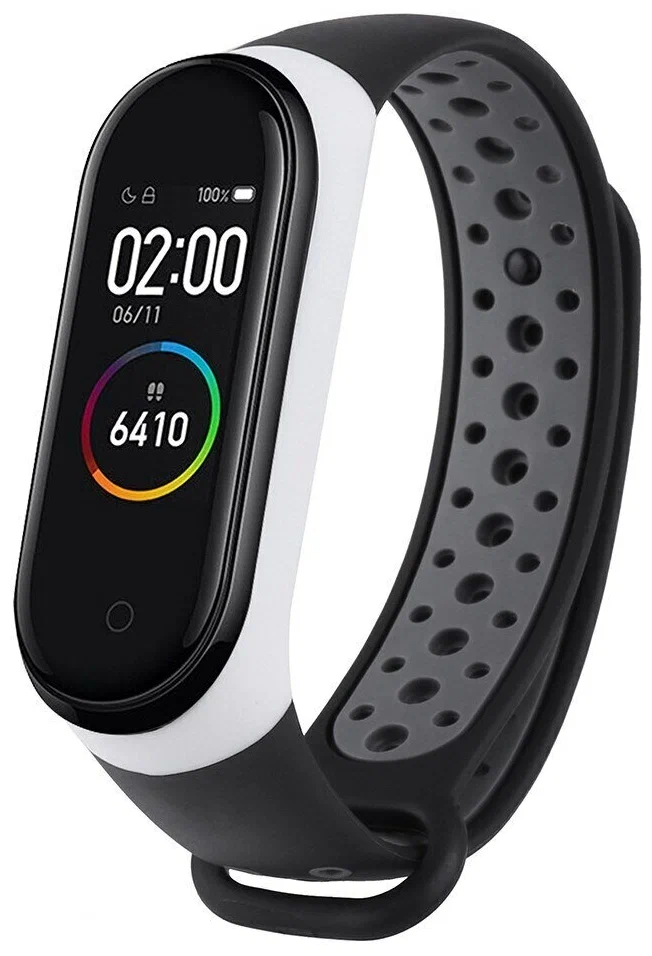 Ремешок силиконовый перфорированный NK для Xiaomi Mi Band 3/4 (3), черный+серый, на кнопке
Ремешок силиконовый перфорированный NK для Xiaomi Mi Band 3/4 (3), черный+серый, на кнопке