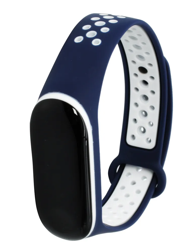 Ремешок силиконовый перфорированный NK для Xiaomi Mi Band 3/4 (11), синий+белый, на кнопке
Ремешок силиконовый перфорированный NK для Xiaomi Mi Band 3/4 (11), синий+белый, на кнопке