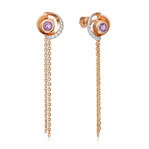 Серьги из красного золота с топазом/аметистом PLATINA jewelry 02-4763-00-225-1110-75, 02-4763-00-225-1110-75
Серьги из красного золота с топазом/аметистом PLATINA jewelry 02-4763-00-225-1110-75, 02-4763-00-225-1110-75