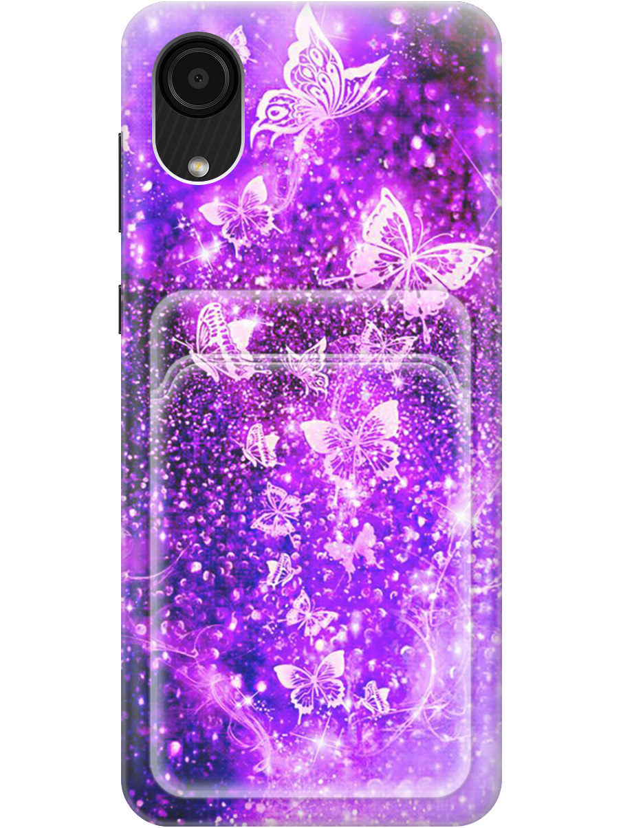 Силиконовый чехол на Samsung Galaxy A03 Core с рисунком "Фиолетовые бабочки", Фиолетовый;черный, 20012042
Силиконовый чехол на Samsung Galaxy A03 Core с рисунком "Фиолетовые бабочки", Фиолетовый;черный, 20012042