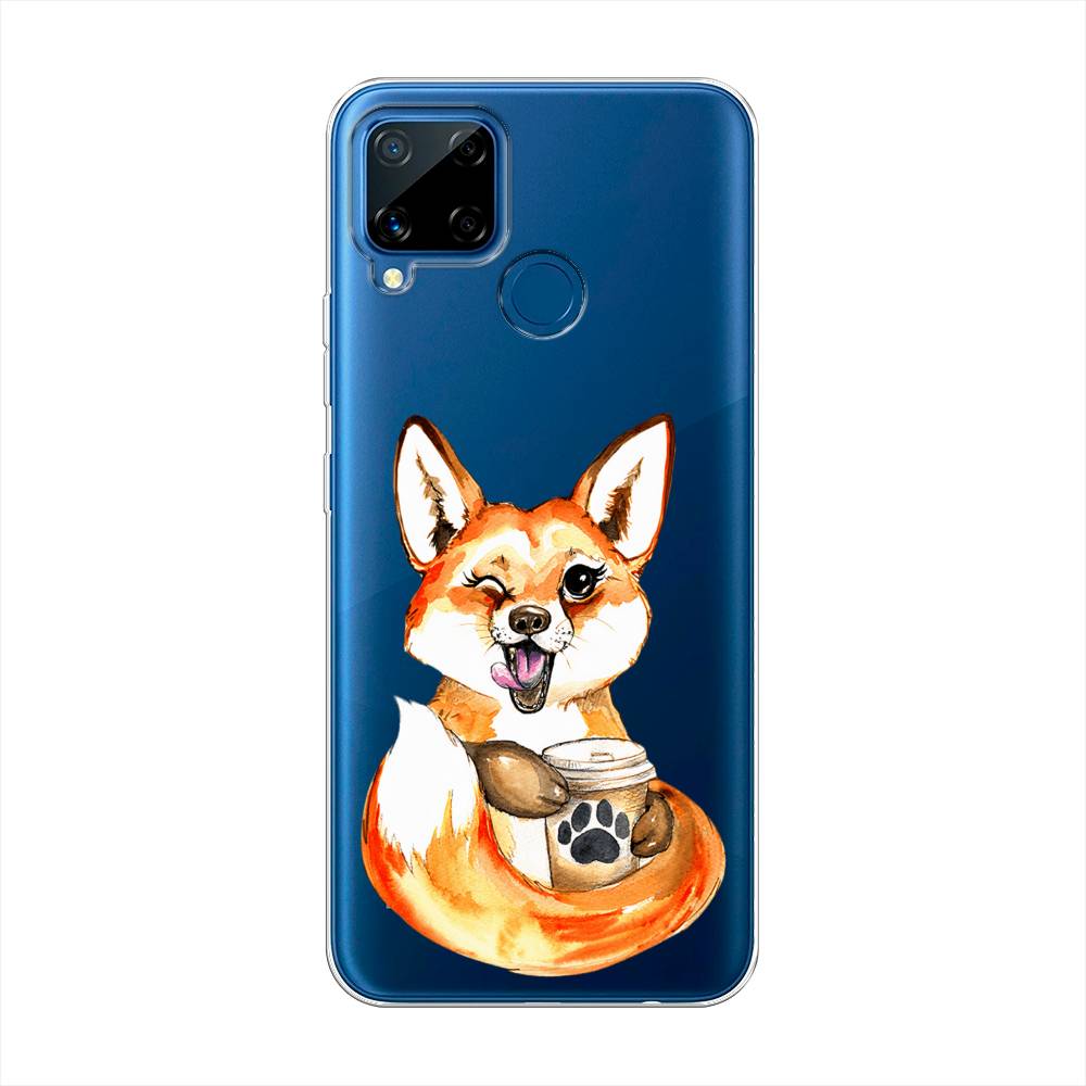 Чехол на Oppo Realme C15 "Подмигивающая лиса с кофе", Оранжевый;белый;коричневый, 255050-4
Чехол на Oppo Realme C15 "Подмигивающая лиса с кофе", Оранжевый;белый;коричневый, 255050-4