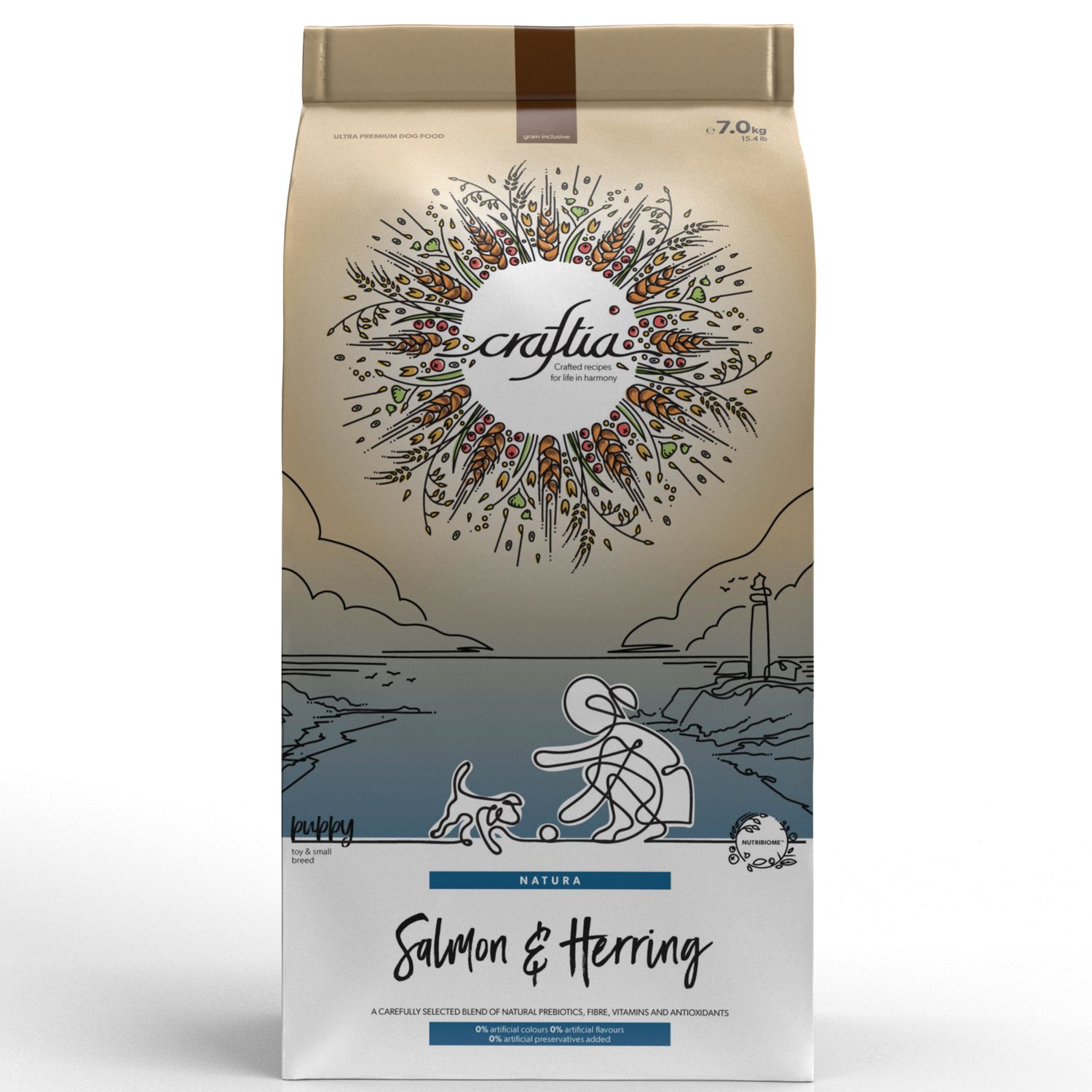 Сухой корм для щенков Craftia Natura, для миниатюрных и мелких пород, лосось, сельдь, 7 кг
Сухой корм для щенков Craftia Natura, для миниатюрных и мелких пород, лосось, сельдь, 7 кг