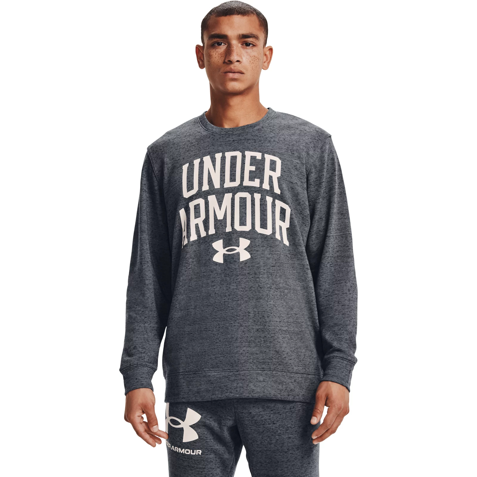 фото Толстовка мужская under armour 1361561 серая 46-48 ru