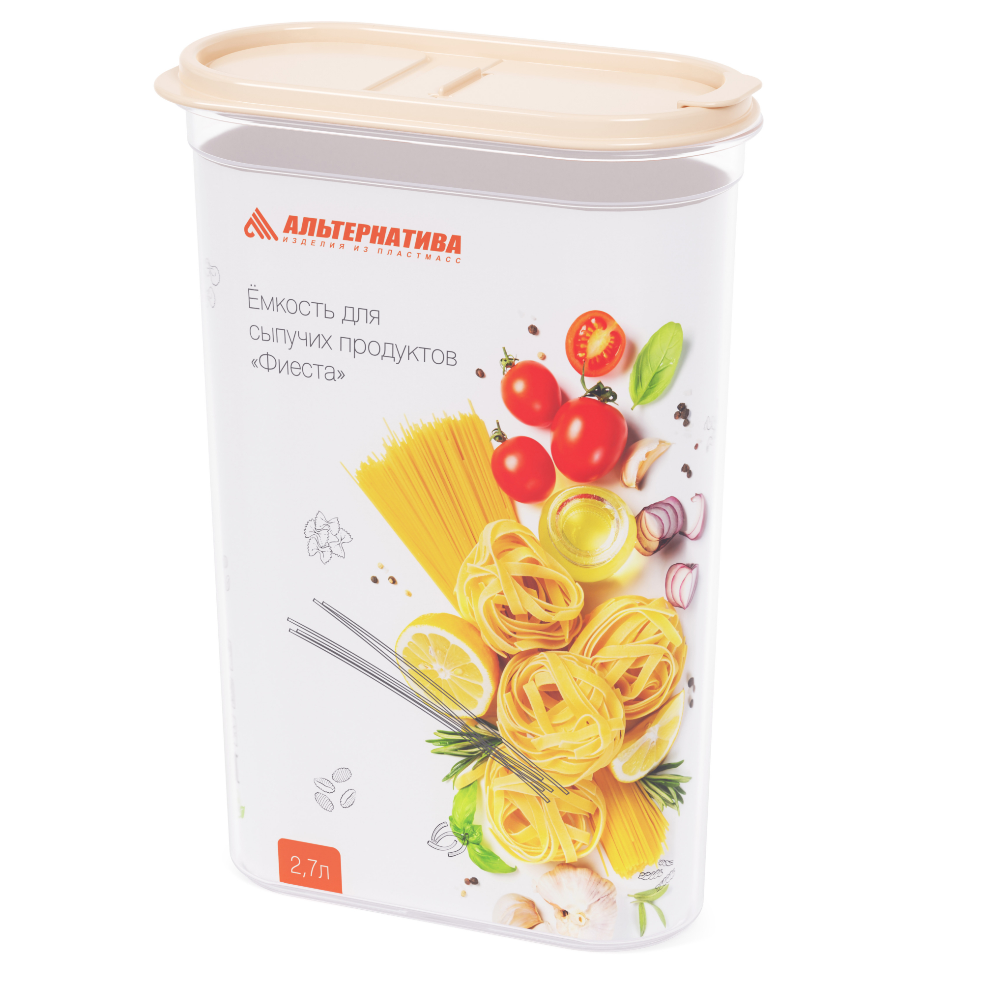 Емкость для сыпучих продуктов Альтернатива М8001 Фиеста 1.2л с клапаном, В ассортименте
Емкость для сыпучих продуктов Альтернатива М8001 Фиеста 1.2л с клапаном, В ассортименте