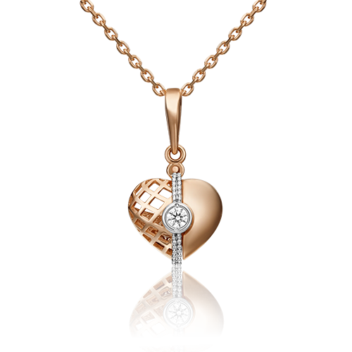 Кулон из белого золота/красного золота с фианитом PLATINA jewelry 03-3062-00-401-1111-48, 03-3062-00-401-1111-48
Кулон из белого золота/красного золота с фианитом PLATINA jewelry 03-3062-00-401-1111-48, 03-3062-00-401-1111-48