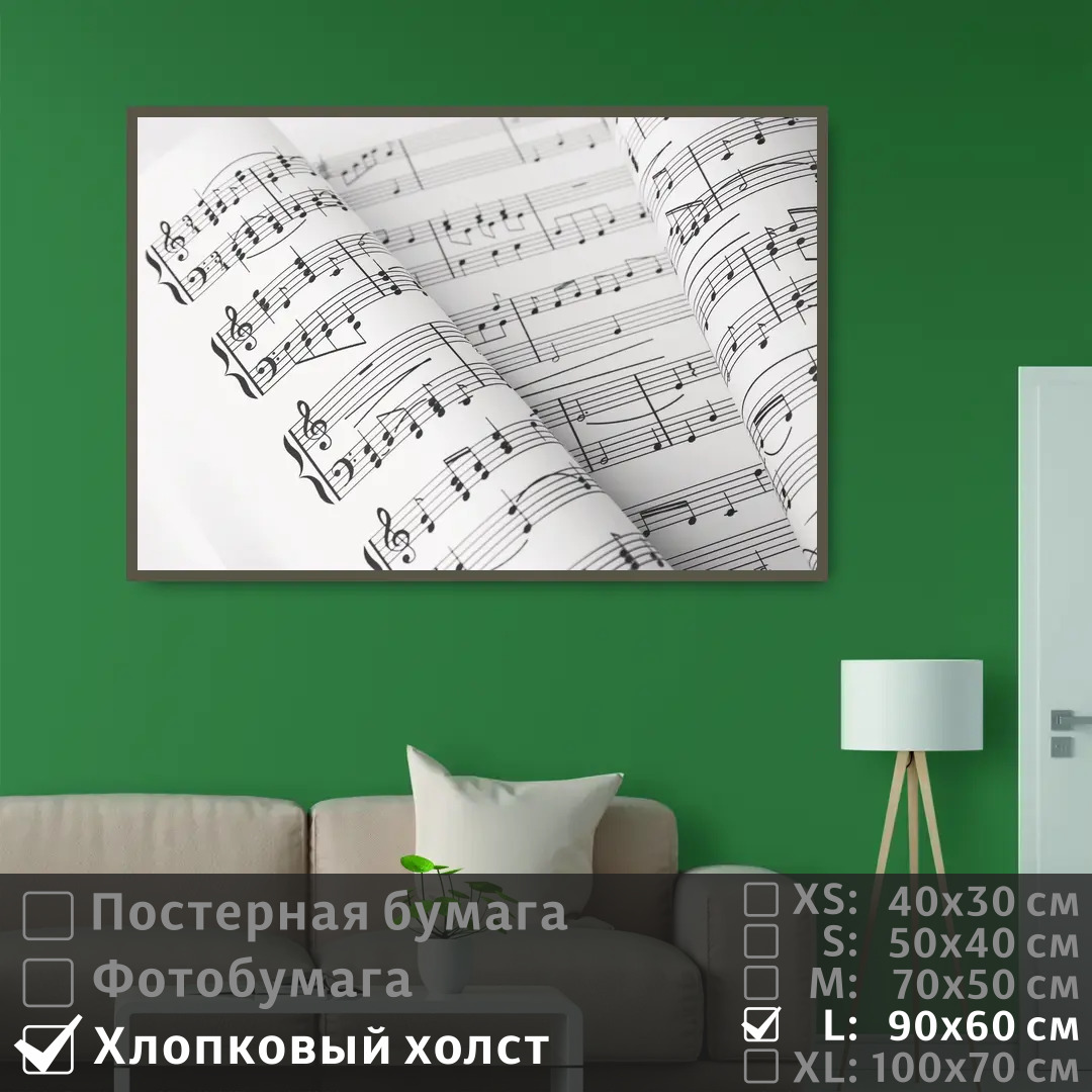Постер на холсте ПолиЦентр Ноты для декора комнаты 90х60 см, НотыДляДекораКомнаты
Постер на холсте ПолиЦентр Ноты для декора комнаты 90х60 см, НотыДляДекораКомнаты