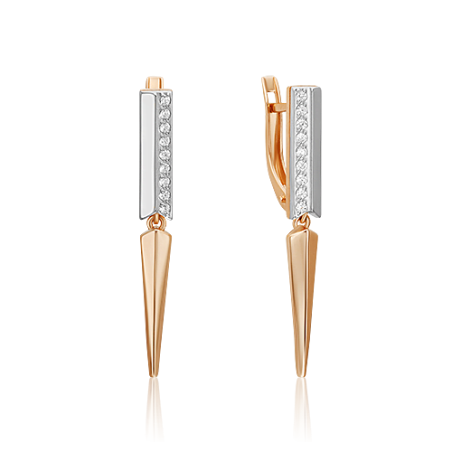 Серьги из белого золота/красного золота с фианитом PLATINA jewelry 02-5120-00-401-1111, 02-5120-00-401-1111
Серьги из белого золота/красного золота с фианитом PLATINA jewelry 02-5120-00-401-1111, 02-5120-00-401-1111