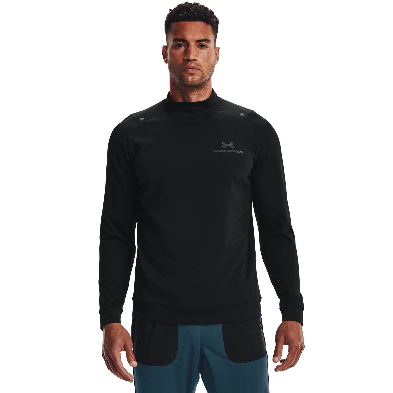 фото Лонгслив мужской under armour 1366168-001 черный 50-52 ru