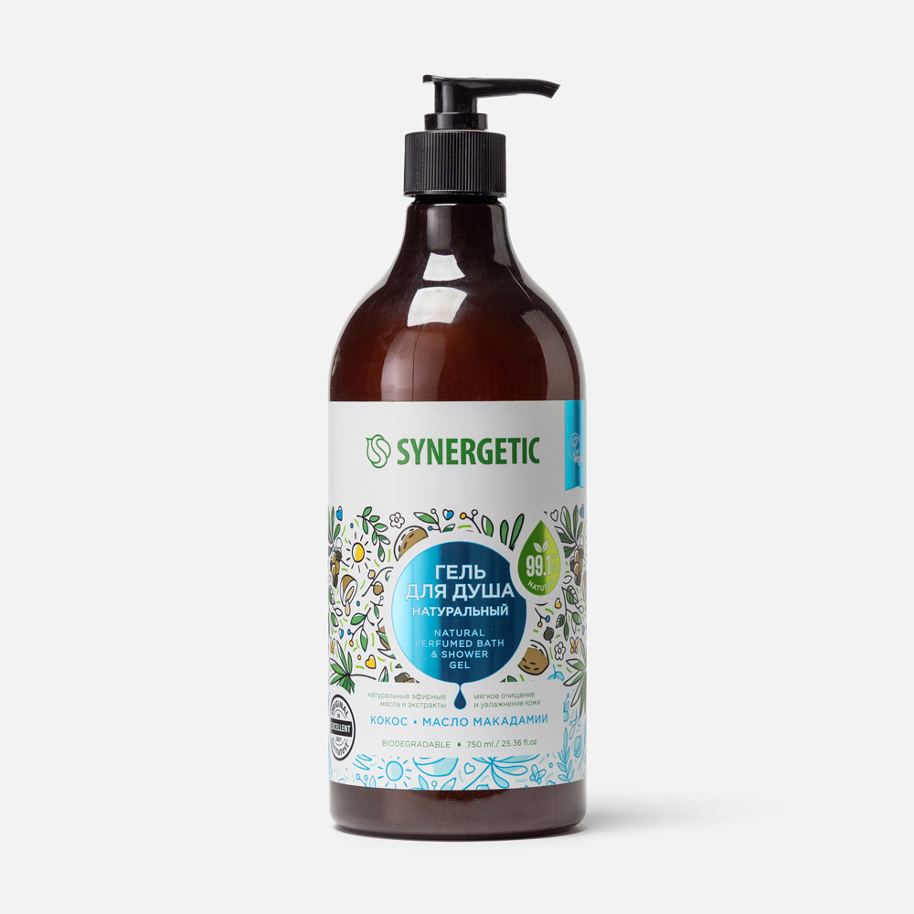 Гель для душа Synergetic натуральный, гипоаллергенный, Кокос и масло макадамии 750 мл, Натуральный
Гель для душа Synergetic натуральный, гипоаллергенный, Кокос и масло макадамии 750 мл, Натуральный