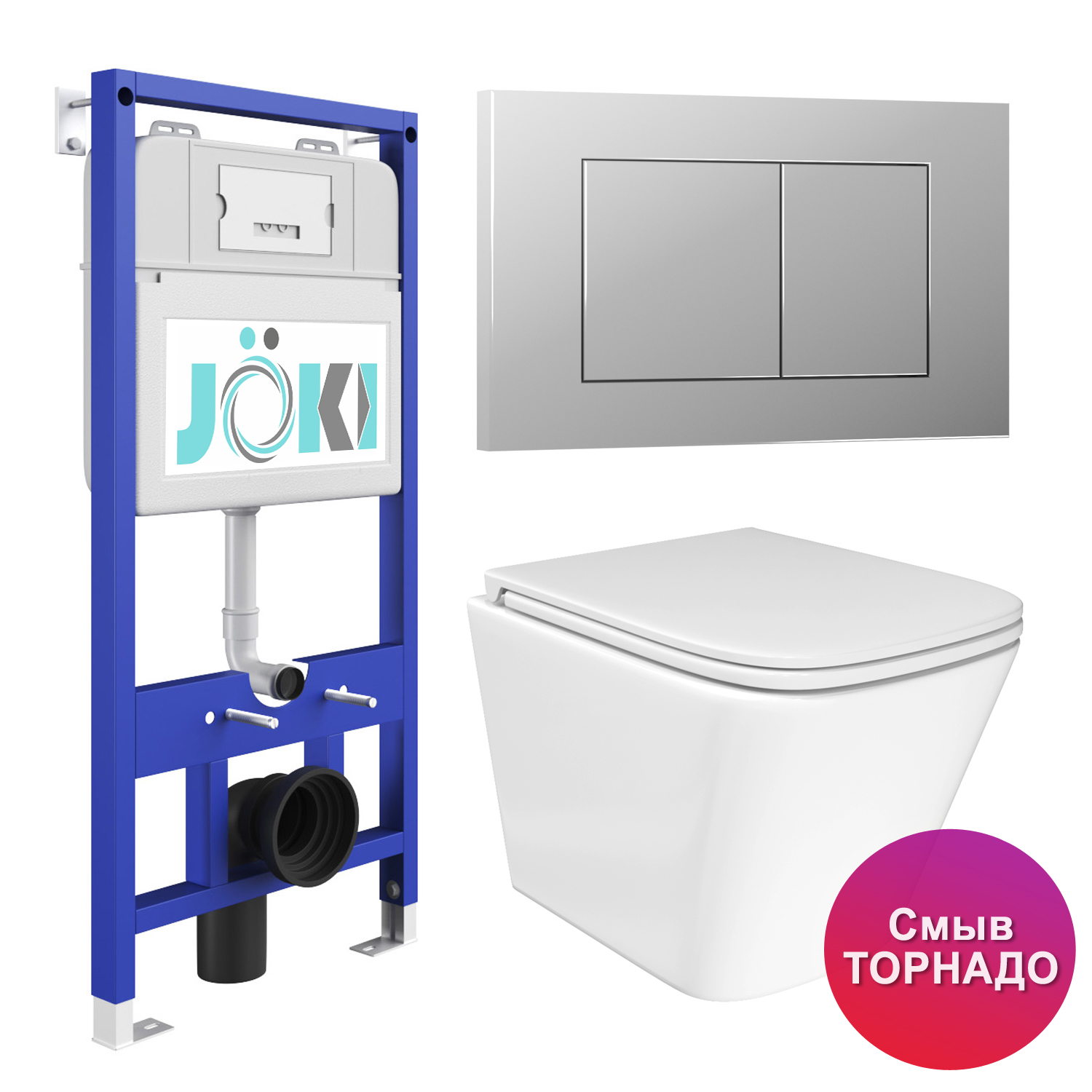 Комплект JOKI: инсталляция JK01150+кнопка JK012519CH хром+Verna T JK3031025 белый унитаз, Verna JKS303011012CH
Комплект JOKI: инсталляция JK01150+кнопка JK012519CH хром+Verna T JK3031025 белый унитаз, Verna JKS303011012CH