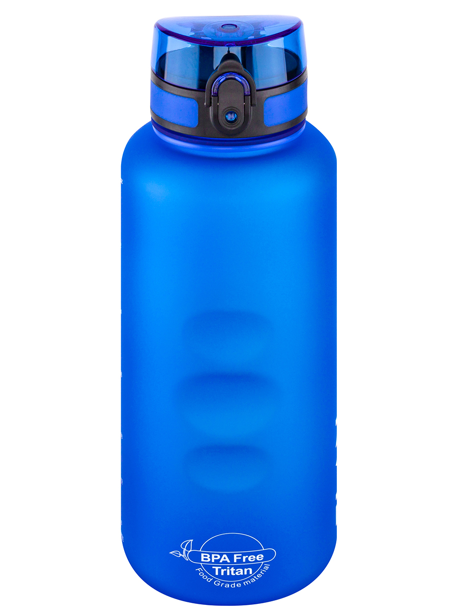 фото Бутылка для воды 1,5 л elan gallery style matte, с углублениями для пальцев, небесная