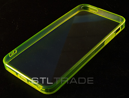 Задняя накладка TPU прозрачная+силиконовый бампер 0.3мм для iPhone 5/5S, салатовый в т/у
Задняя накладка TPU прозрачная+силиконовый бампер 0.3мм для iPhone 5/5S, салатовый в т/у
